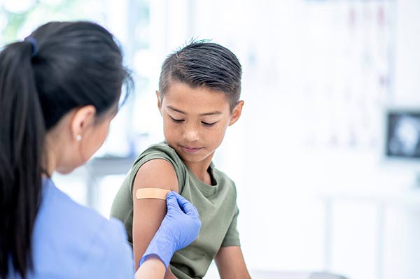 Child getting a vaccine