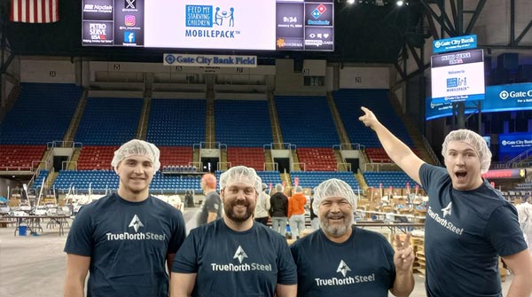 TrueNorth Steel team members Feed My Starving Children