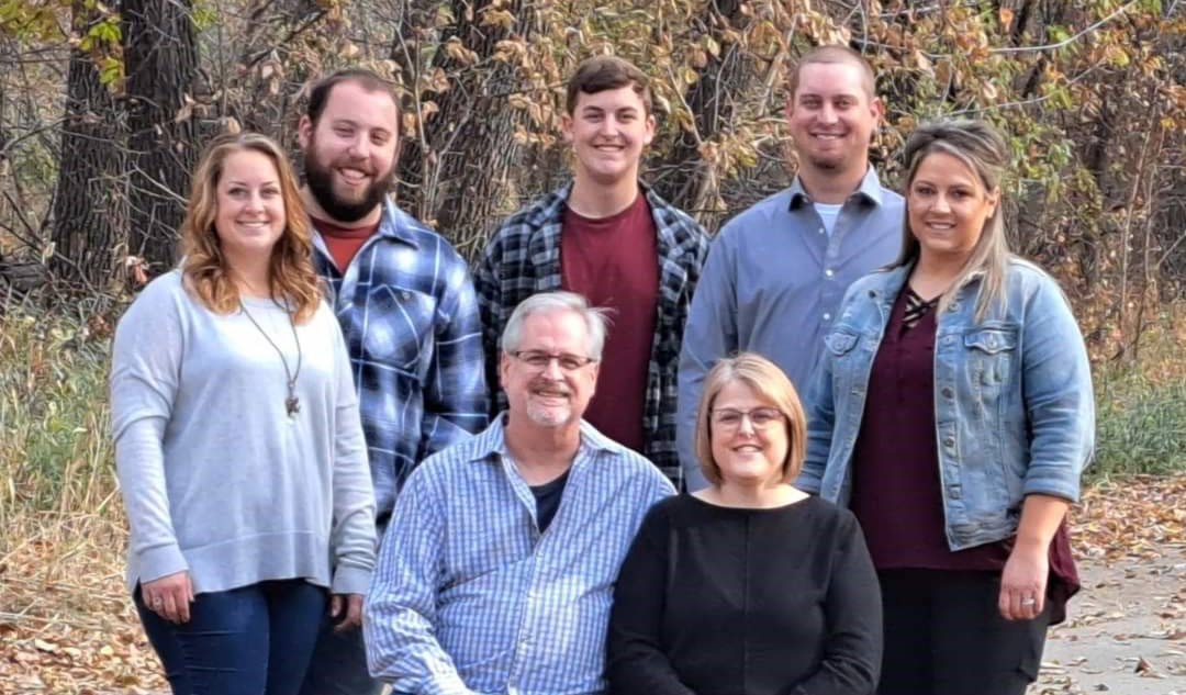 BCBSND VP of Finance and Strategic Investments Becky Pribula pictured with her family.
