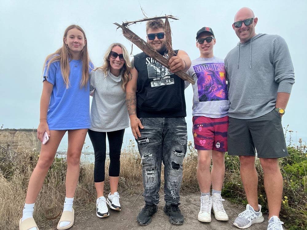 Chelsey Matter on vacation with her immediate family and two nephews.