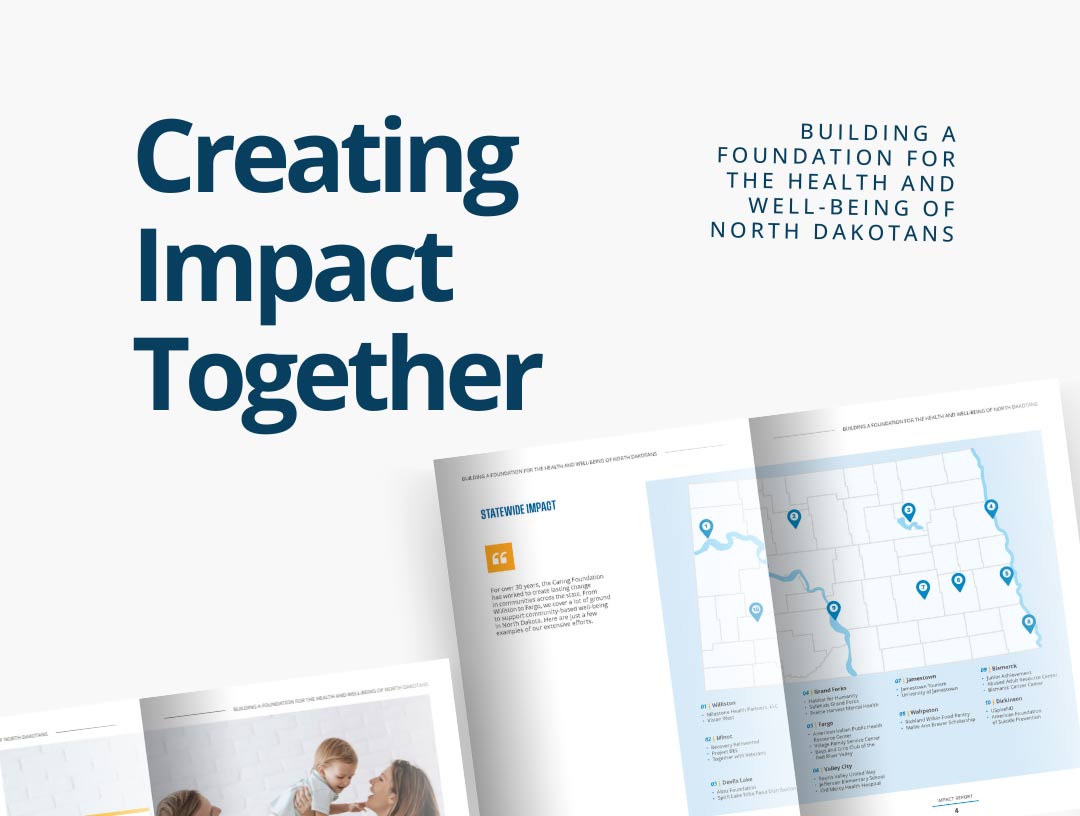 Screenshot of 2023 Caring Foundation Impact Report