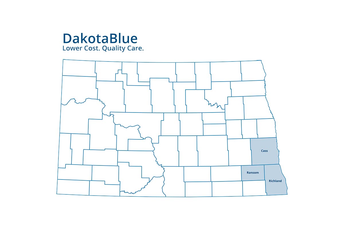 DakotaBlue map highlighting Cass, Ransom and Richland counties