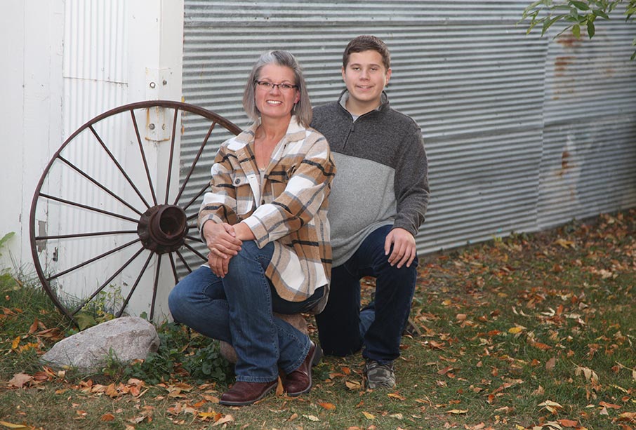 Lisa Braun  and her son Hayden in a recent family photo.