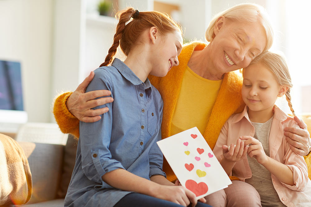 Family Embracing on Mothers Day