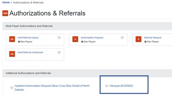 Interqual button screenshot in Availity