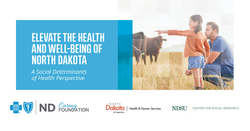 social determinants of health banner image with farmer and daughter in a field