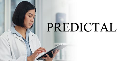 Predictal logo with image of a health care provider